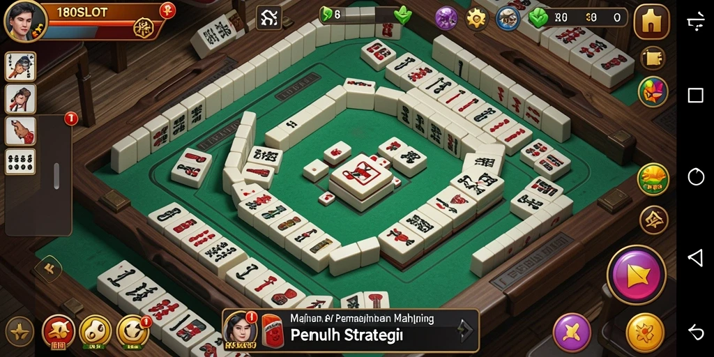 Tampilan gameplay Mahjong 180SLOT yang menarik dan menantang.