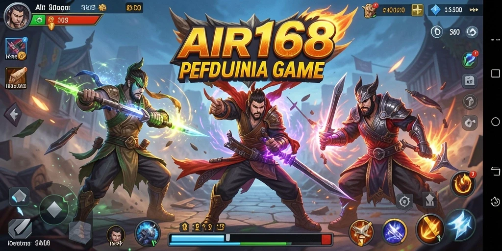 Screenshot menunjukkan aksi pertempuran intens di AIR168.