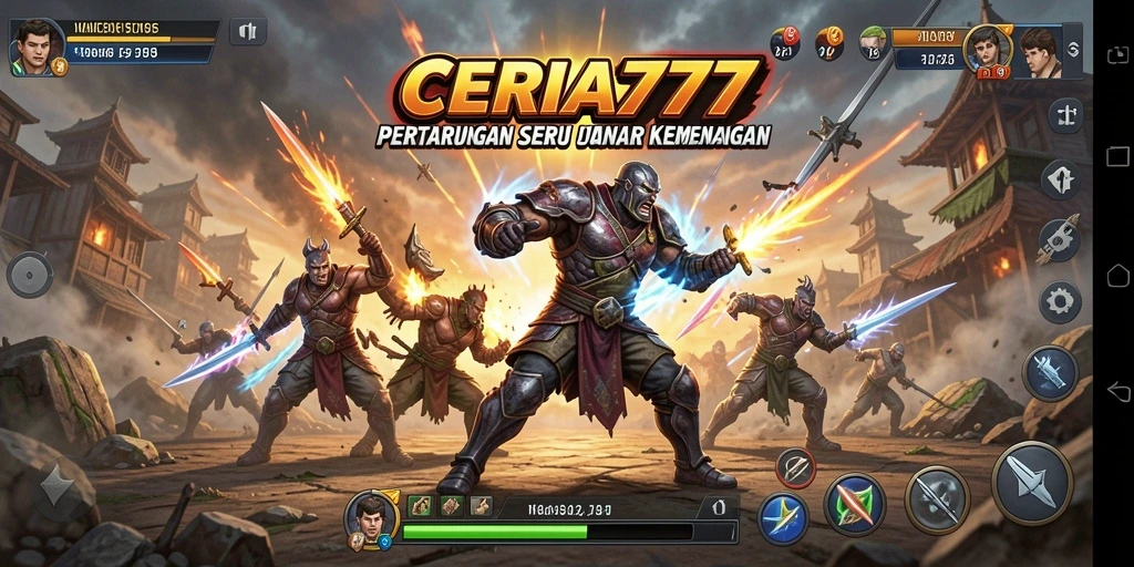 Tampilan gameplay menarik dengan aksi pertarungan yang intens.