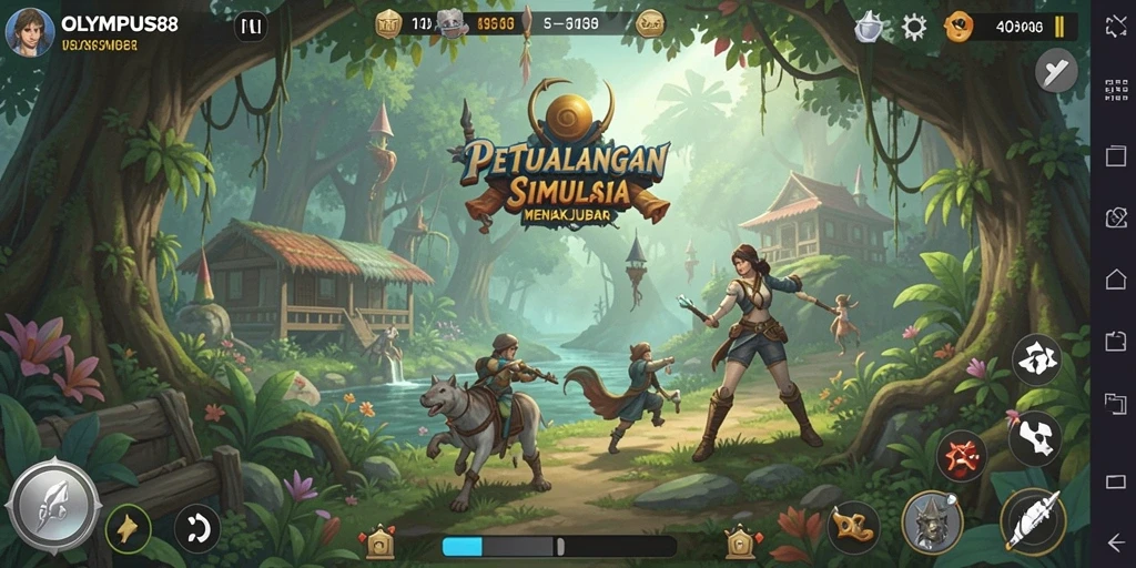 Tampilan grafis menakjubkan dalam gameplay OLYMPUS88.