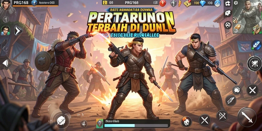 Tangkapan layar dari gameplay seru di PRG168 Battle Royale.