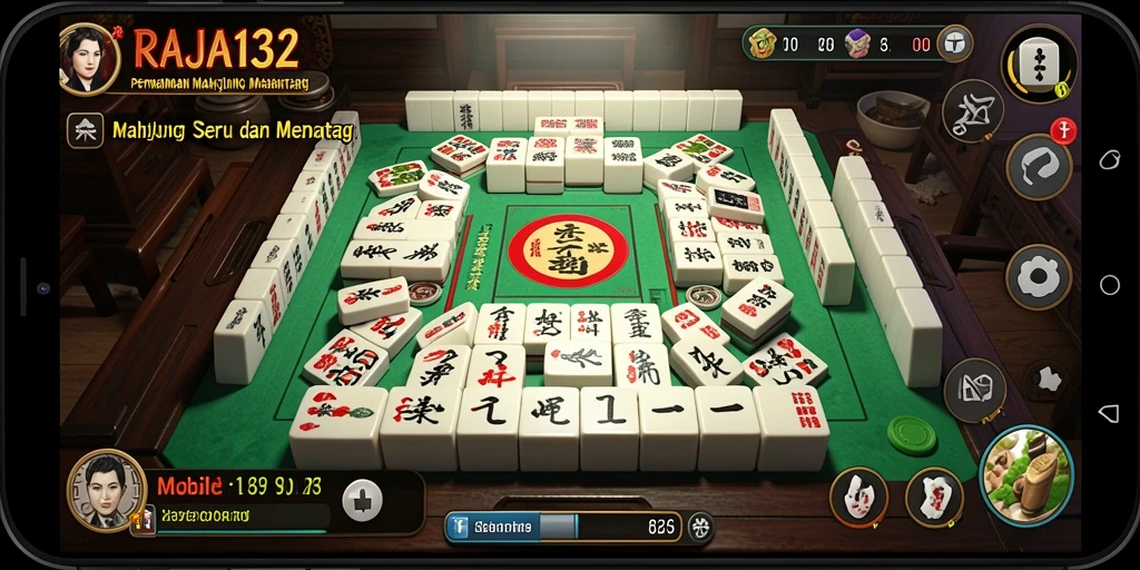 Tangkapan layar game <strong>RAJA132</strong> dengan gameplay Mahjong yang menarik.