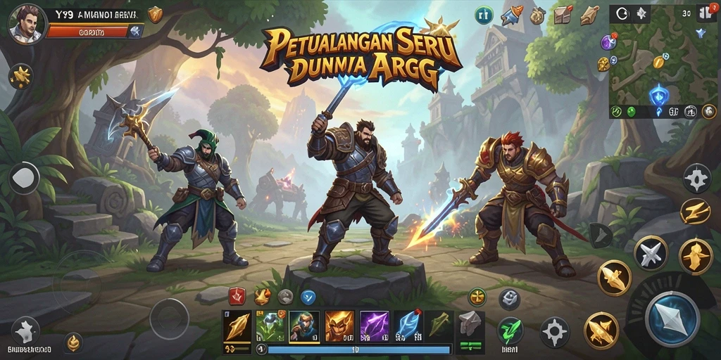 Tampilan gameplay <strong>Y89</strong> yang menarik saat bertarung melawan monster.