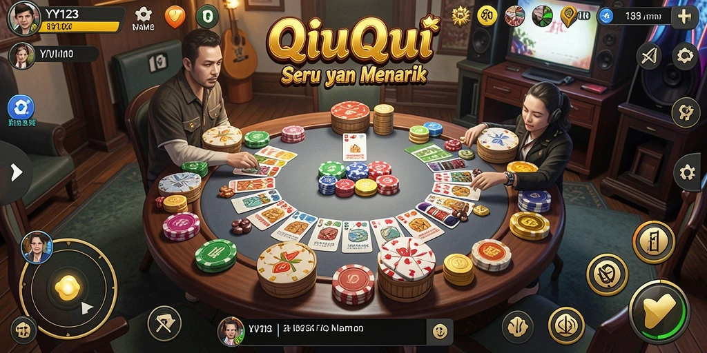 Tampilan gameplay seru dari game QiuQiu YY123.